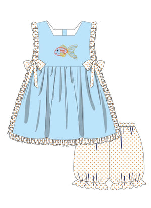 Girls Bloomer Set from the Goldfish Collection