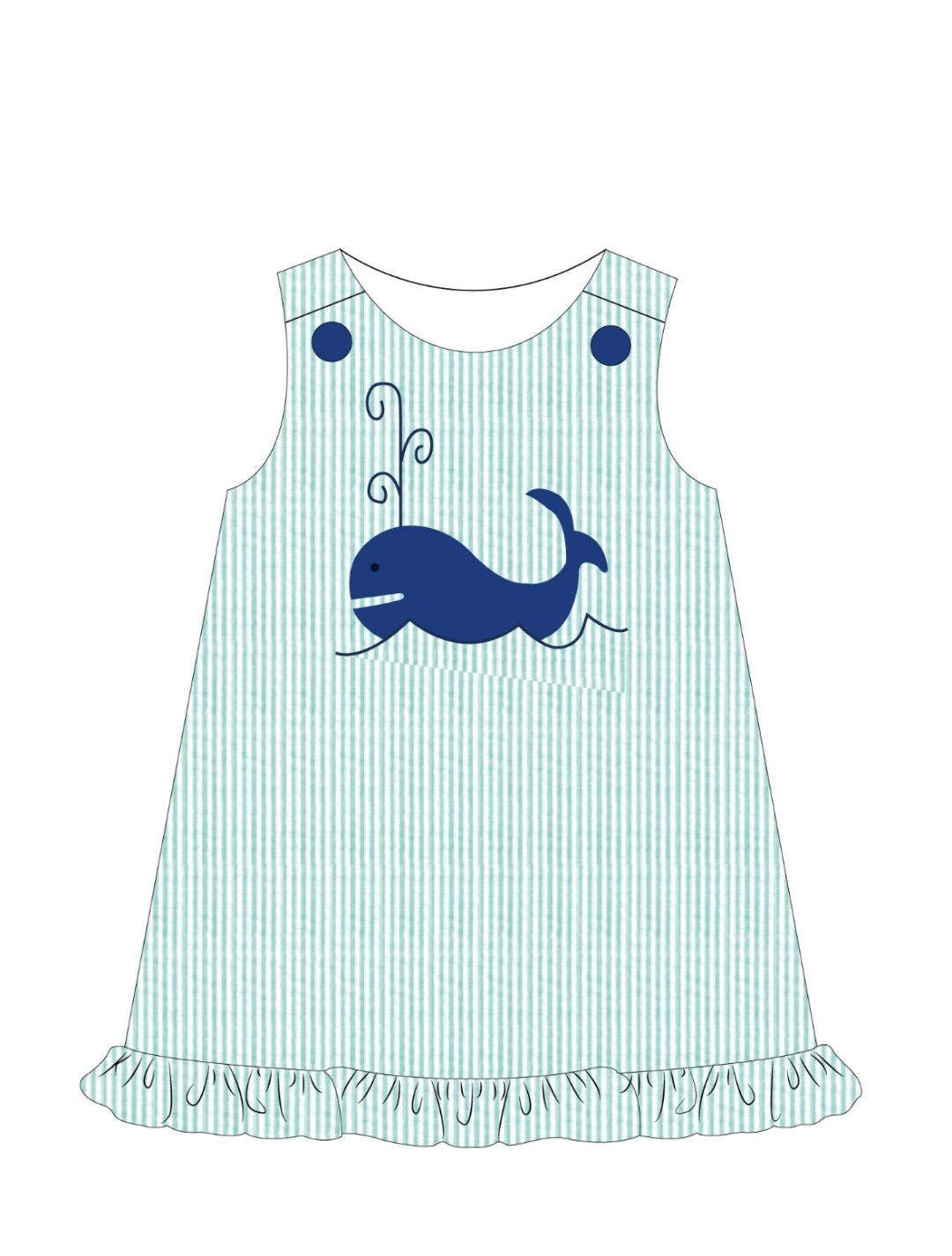 Girls Dress from the Great Big Whale Collection