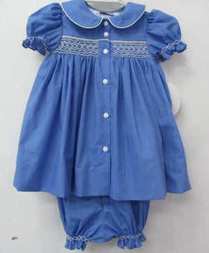 Girls Short Sleeve Bloomer Set from the Blue Collection