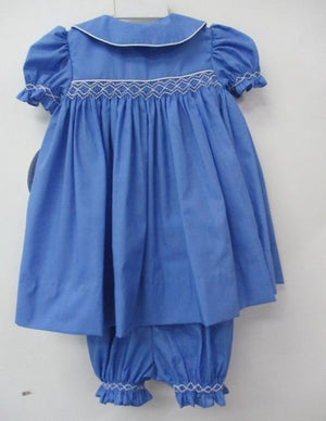 Girls Short Sleeve Bloomer Set from the Blue Collection