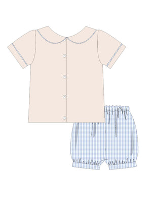 Boy short sleeve Peter Pan Top and Banded Shorts Set from The Sawyer Collection