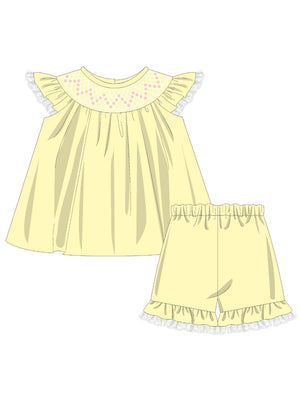 Yellow Smocked Short Set from The Yellow Smocked Collection