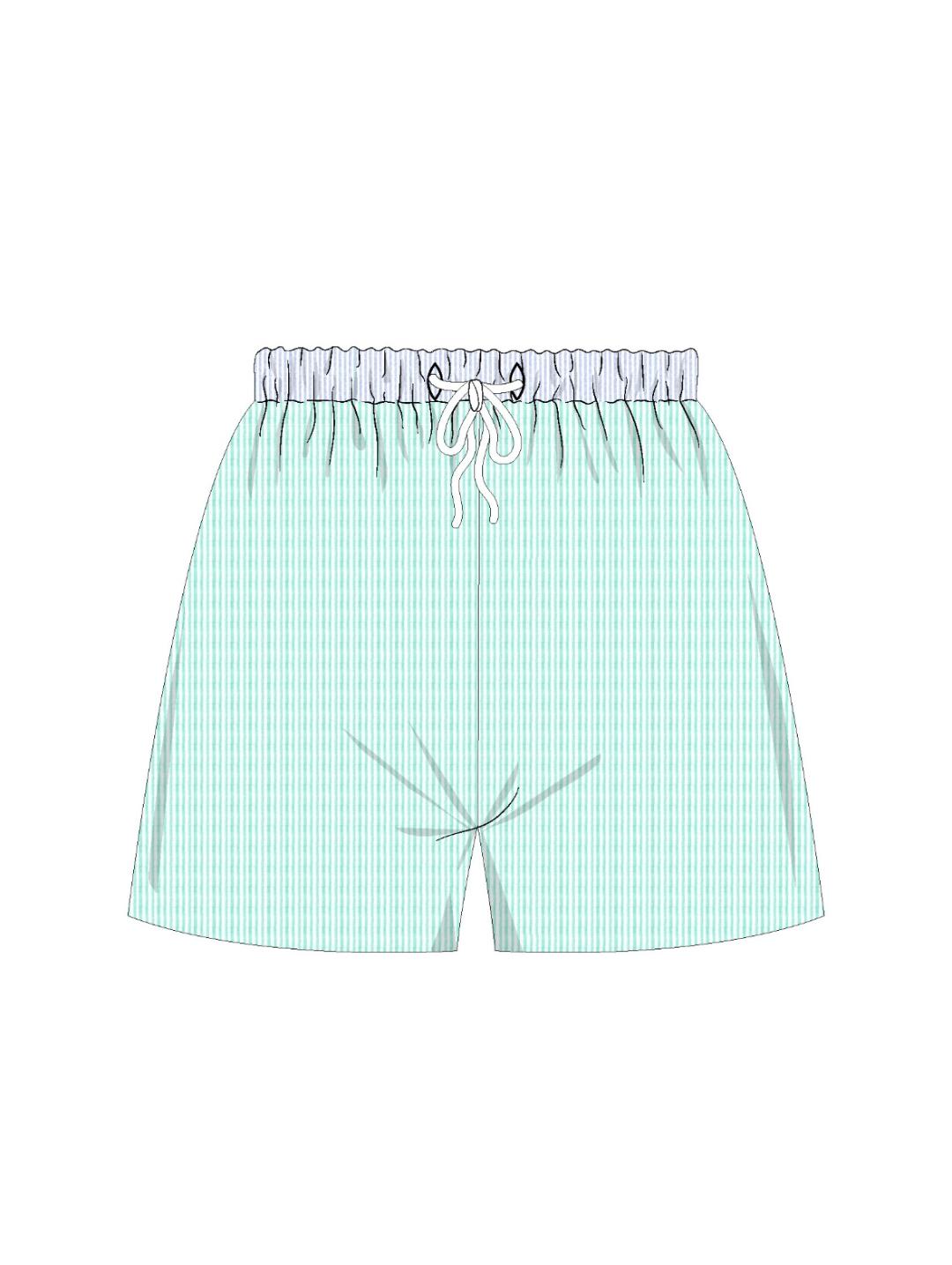 Boys Light Blue Swim Shorts from the Seersucker Swimwear Collection