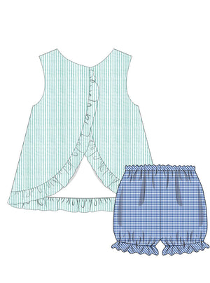 Girls Bloomer Set from the Great Big Whale Collection